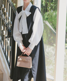 KOBE LETTUCE（コウベレタス）の「[ セレモニー ] 5点セット 2wayジレワンピース×ブラウス×パンツ（スーツセット）」