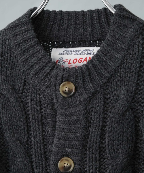 LOGAN knitting mills(ローガンニッティングミルズ)の「LOGAN/FOil カーディガン(カーディガン/ボレロ・レディース・アイボリー/チャコール・FREE)」の19枚目の写真