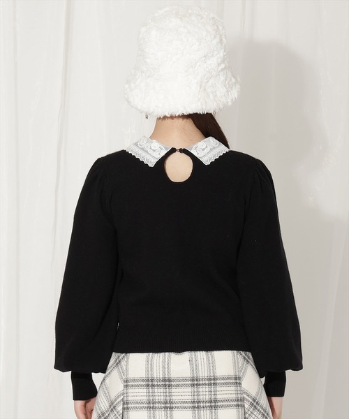 WILLSELECTION（ウィルセレクション）の「ボリュームスリーブレースカラープルオーバー（ニット/セーター・レディース・ピンク/ブラック/サックスブルー・FREE）」の17枚目の写真