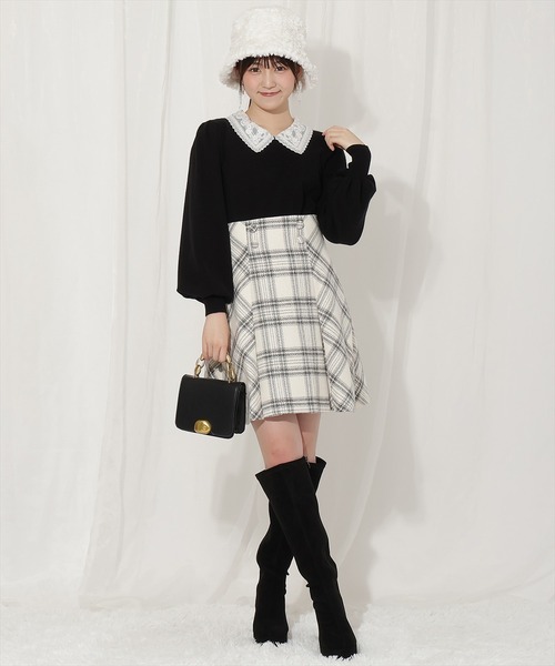 WILLSELECTION（ウィルセレクション）の「ボリュームスリーブレースカラープルオーバー（ニット/セーター・レディース・ピンク/ブラック/サックスブルー・FREE）」の19枚目の写真