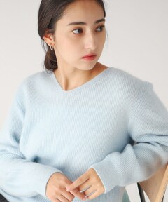【アンサンブル対応・洗える】スパンコールプルオーバー ニット A/C DESIGN BY ALPHA CUBIC ニット セーター 2025年春夏「洗濯