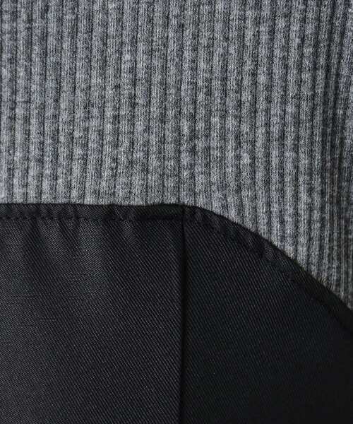 DRESKIP（ドレスキップ）の「◆【S-LL】楽して好印象 大人のための 異素材ドッキングフレアワンピース（ワンピース・レディース・チャコール/キャメル/ブラック系4・01/02/03/04）」の11枚目の写真