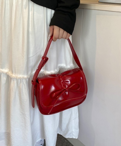 Ritzy（リッツィー）の「リボンデザイン ハンドバッグ（ハンドバッグ・レディース・ブラック/シルバー/レッド・FREE）」の3枚目の写真