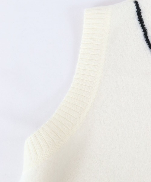 セール】ウール100％ロングニットベスト（ベスト）｜Picone CLUB