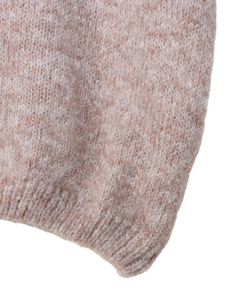 Ada.（エイダ）の「ふんわりタッチ メランジが可愛い  Vネック ゆるフワニット（ニット/セーター・レディース・ホワイト/ライトブルー/ベージュ/レッド/ピンク/ブラウン/グレー/ライトベージュ/グリーン/イエロー/ネイビー/キャメル・M/S/L）」の21枚目の写真