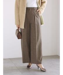 Te chichi | ツイードワイドパンツ(その他パンツ)