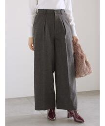 ツイードワイドパンツ