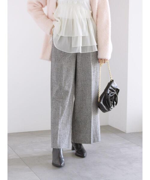 Te chichi（テチチ）の「ツイードワイドパンツ（その他パンツ・レディース・ブラウン/チャコールグレー/ブラック・F）」の4枚目の写真