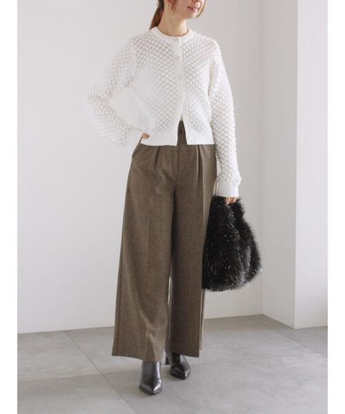 Te chichi（テチチ）の「ツイードワイドパンツ（その他パンツ・レディース・ブラウン/チャコールグレー/ブラック・F）」の6枚目の写真