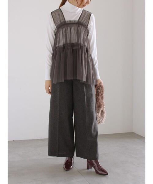 Te chichi（テチチ）の「ツイードワイドパンツ（その他パンツ・レディース・ブラウン/チャコールグレー/ブラック・F）」の10枚目の写真