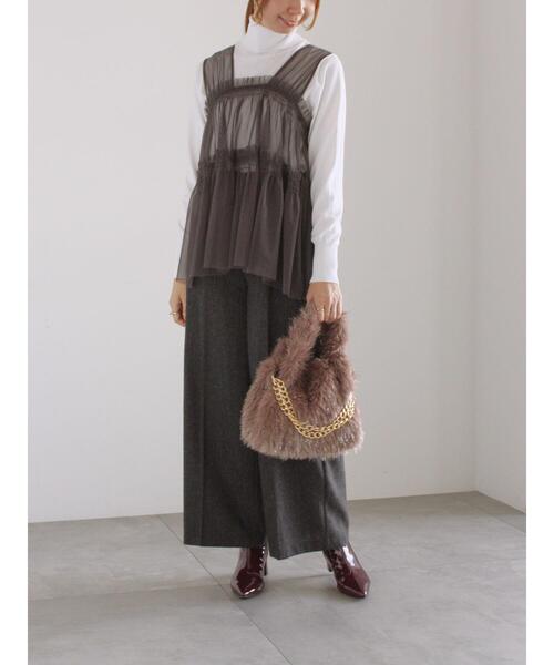 Te chichi（テチチ）の「ツイードワイドパンツ（その他パンツ・レディース・ブラウン/チャコールグレー/ブラック・F）」の11枚目の写真