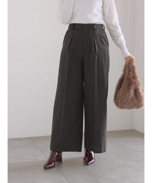 Te chichi（テチチ）の「ツイードワイドパンツ（その他パンツ・レディース・ブラウン/チャコールグレー/ブラック・F）」の12枚目の写真