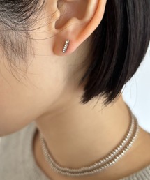 【Diliraba】ステンレスビジューバーピアスセット