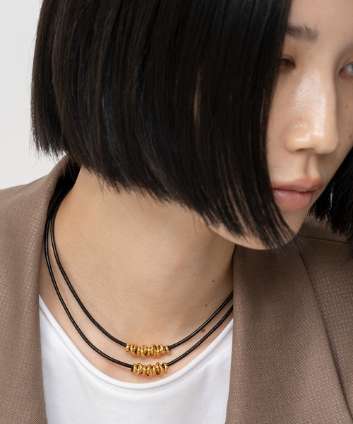 LAPUIS（ラピュイ）の「LAPUIS(ラピュイ)Coil leather choker（チョーカー・レディース・シルバー/ゴールド/マルチ・FREE）」の18枚目の写真