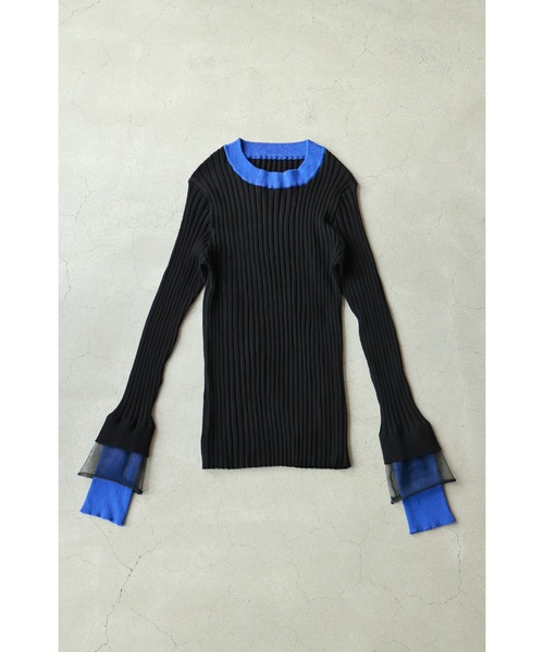 cawaii(カワイイ)の「着ぶくれ知らず 重ね着風ニット(ニット/セーター・レディース・ブラウン/ブラック・FREE)」の15枚目の写真