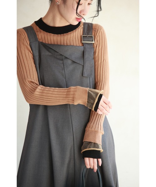 cawaii(カワイイ)の「着ぶくれ知らず 重ね着風ニット(ニット/セーター・レディース・ブラウン/ブラック・FREE)」の17枚目の写真