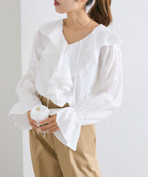 w closet | ラッフルフリルブラウス(シャツ/ブラウス)