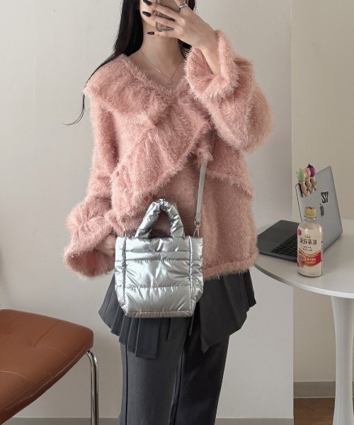 nemne store(ネンネストア)の「《Delfy》2wayパフィーミニバッグ(ショルダーバッグ・レディース・オフホワイト/グレー/ブラック/ブラウン・フリー)」の4枚目の写真