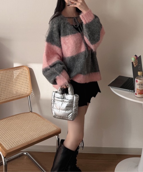 nemne store(ネンネストア)の「《Delfy》2wayパフィーミニバッグ(ショルダーバッグ・レディース・オフホワイト/グレー/ブラック/ブラウン・フリー)」の11枚目の写真