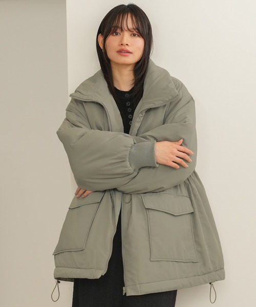 LOUISE ODIER(ルイーズオディール)の「ウエストドロストパッファーコート(その他アウター・レディース・ブラック/カーキ/アイボリー・MEDIUM)」の3枚目の写真