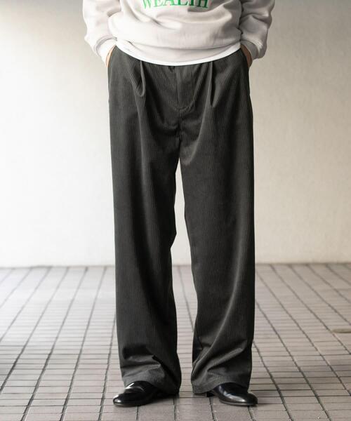 SENSE OF PLACE by URBAN RESEARCH(センスオブプレイスバイアーバンリサーチ)の「コーデュロイタックワイドパンツ(その他パンツ・メンズ・チャコールグレー/ブラウン/アイボリー・MEDIUM/LARGE)」の18枚目の写真