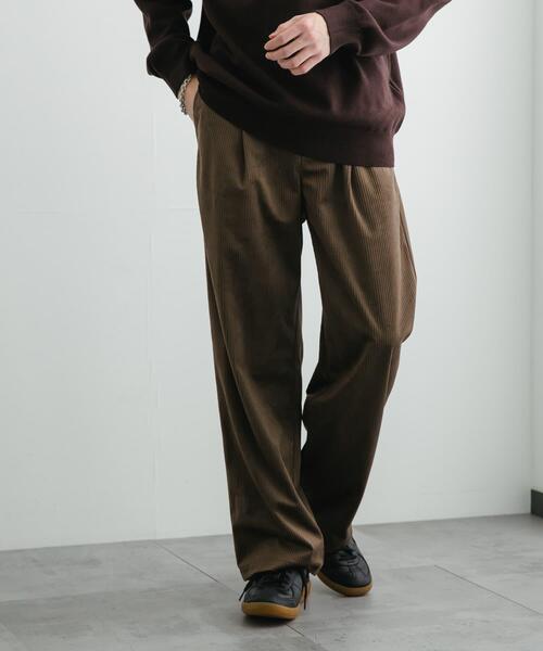 SENSE OF PLACE by URBAN RESEARCH(センスオブプレイスバイアーバンリサーチ)の「コーデュロイタックワイドパンツ(その他パンツ・メンズ・チャコールグレー/ブラウン/アイボリー・MEDIUM/LARGE)」の6枚目の写真