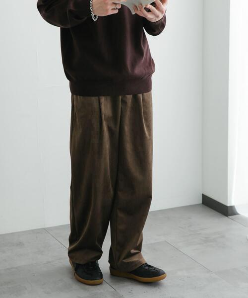 SENSE OF PLACE by URBAN RESEARCH(センスオブプレイスバイアーバンリサーチ)の「コーデュロイタックワイドパンツ(その他パンツ・メンズ・チャコールグレー/ブラウン/アイボリー・MEDIUM/LARGE)」の8枚目の写真