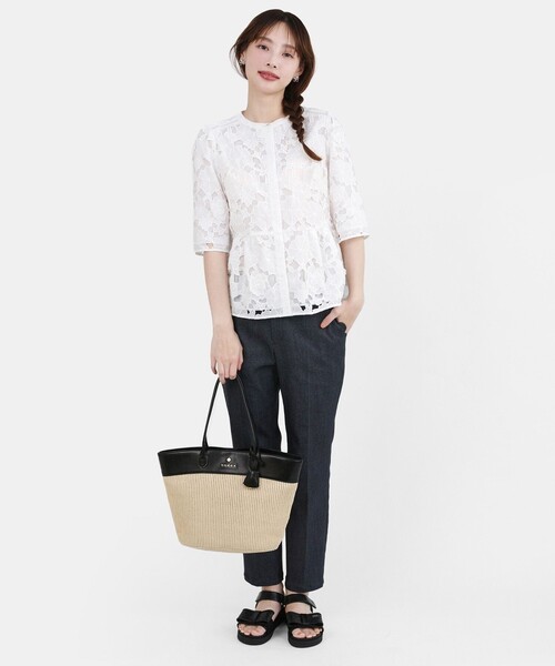 TOCCA(トッカ)の「COLOR of AUBE BASKET かごバッグ(かごバッグ・レディース・ブラック系5/アイボリー系/ブラック系・F)」の9枚目の写真