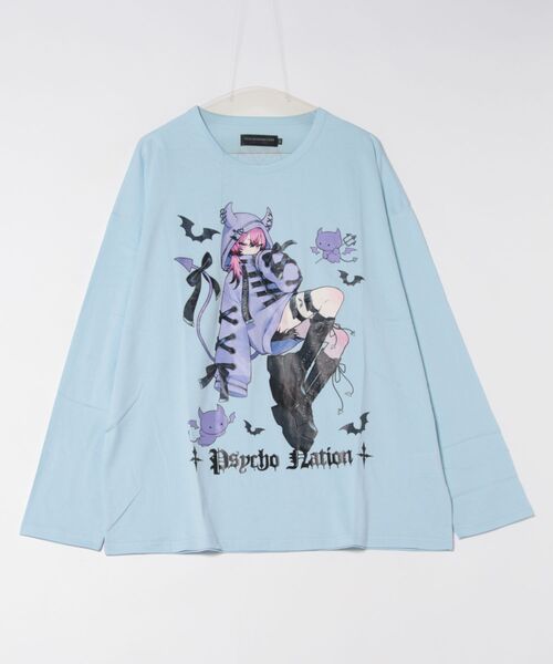 PSYCHO✡NATION★ルネデビルTシャツ★ブルー PSYCHO✡NATION☆ルネデビルTシャツ☆ブルー