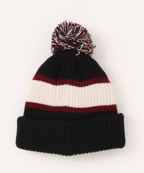 THRASHER(スラッシャー)の「NEW OVAL BONOBON KNIT CAP BEANIE/スラッシャーキッズニットキャップビーニー帽スノボスキーウェア(ニットキャップ/ビーニー・キッズ・ブラック/ベージュ/ピンク・FREE)」の4枚目の写真