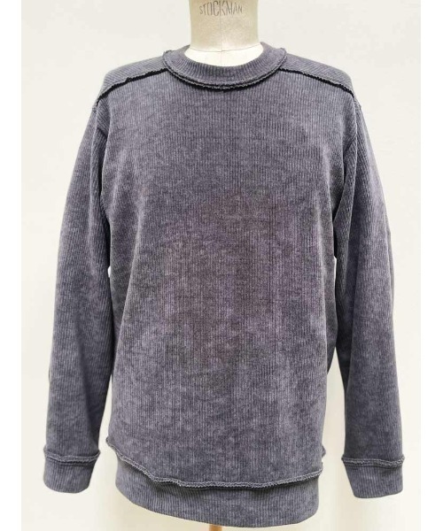 FranCisT_MOR.K.S.(フランシストモークス)の「FranCisT_MOR.K.S./フランシスト モークス/KNIT CORDUROY PULL OVER(ニット/セーター・メンズ・チャコールグレー/ブラック・2/3/4)」の2枚目の写真