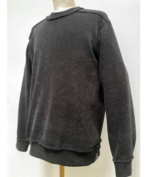 FranCisT_MOR.K.S.(フランシストモークス)の「FranCisT_MOR.K.S./フランシスト モークス/KNIT CORDUROY PULL OVER(ニット/セーター・メンズ・チャコールグレー/ブラック・2/3/4)」の3枚目の写真
