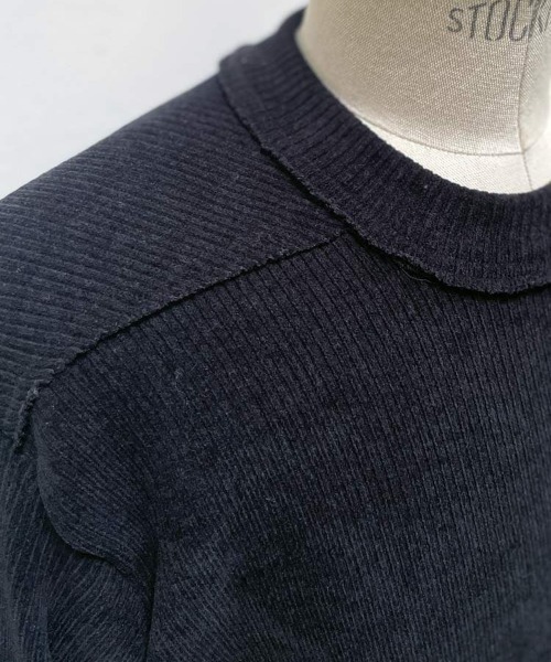 FranCisT_MOR.K.S.(フランシストモークス)の「FranCisT_MOR.K.S./フランシスト モークス/KNIT CORDUROY PULL OVER(ニット/セーター・メンズ・チャコールグレー/ブラック・2/3/4)」の5枚目の写真