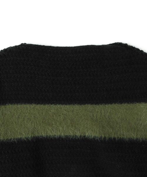 dispark（ディスパーク）の「DISPARK/マテリアルシャギークロップドニット（ニット/セーター・レディース・カーキ/ブラック・FREE）」の14枚目の写真