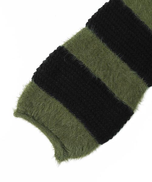 dispark（ディスパーク）の「DISPARK/マテリアルシャギークロップドニット（ニット/セーター・レディース・カーキ/ブラック・FREE）」の15枚目の写真