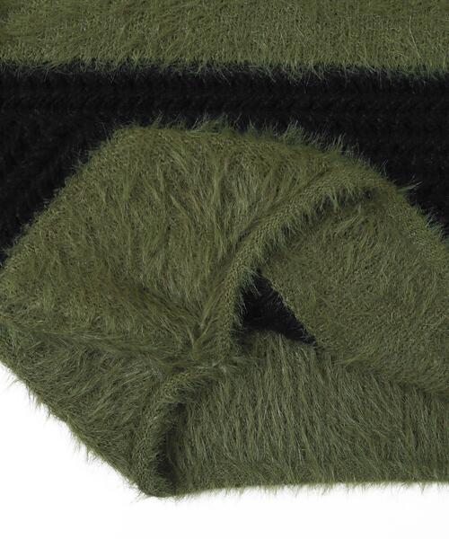 dispark（ディスパーク）の「DISPARK/マテリアルシャギークロップドニット（ニット/セーター・レディース・カーキ/ブラック・FREE）」の16枚目の写真