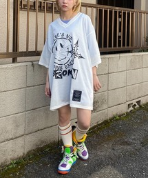 Candy Stripper | BROKEN SMILE MESH トップス(Tシャツ/カットソー)