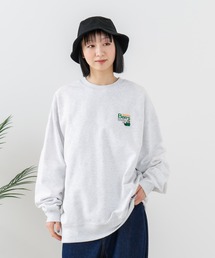 【BEN DAVIS/ベンデイビス】企業ロゴ風 ワンポイント刺繍 ワンポイント スウェット/ビッグシルエット