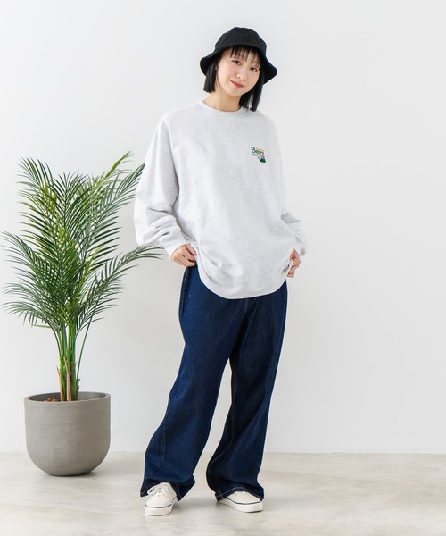 【セール】【BEN DAVIS/ベンデイビス】企業ロゴ風 ワンポイント刺繍 ワンポイント スウェット/ビッグシルエット（スウェット）｜BEN DAVIS（ベンデイビス）