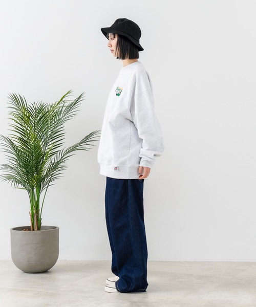 【セール】【BEN DAVIS/ベンデイビス】企業ロゴ風 ワンポイント刺繍 ワンポイント スウェット/ビッグシルエット（スウェット）｜BEN DAVIS（ベンデイビス）