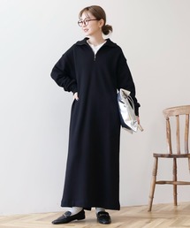 AMERICAN HOLIC | ハーフZIP裏毛ワンピース(ワンピース)