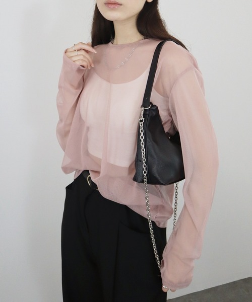 ZOZO限定】ニュアンスオーバーシアートップス／nuance color over