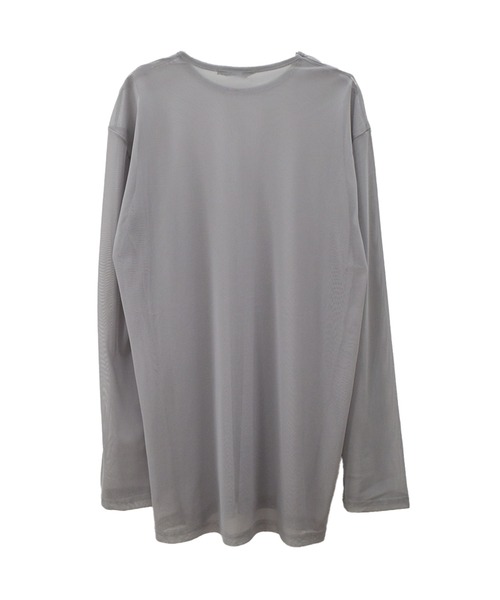 Reurie'(レウリィ)の「【ZOZO限定】ニュアンスオーバーシアートップス/nuance color over sheer top 長袖 クルーネック シースルー 透け感 シンプル カジュアル モード レイヤード 重ね着 日よけ 日差し対策 プール 水着(Tシャツ/カットソー・レディース・アイボリー/ライトグレー/ピンク・FREE)」の14枚目の写真