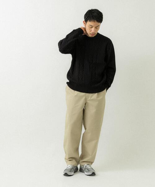 EKAL(エカル)の「『UR TECH』アランクルーネックニット(ニット/セーター・メンズ・グリーン/ブラック/ネイビー・LARGE/MEDIUM)」の7枚目の写真