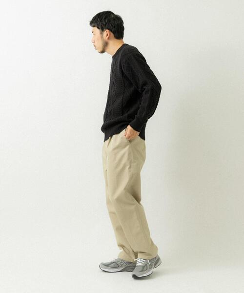 EKAL(エカル)の「『UR TECH』アランクルーネックニット(ニット/セーター・メンズ・グリーン/ブラック/ネイビー・LARGE/MEDIUM)」の8枚目の写真