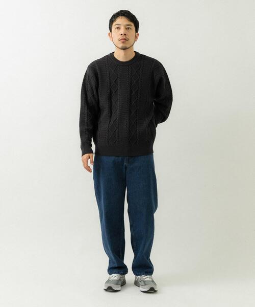EKAL(エカル)の「『UR TECH』アランクルーネックニット(ニット/セーター・メンズ・グリーン/ブラック/ネイビー・LARGE/MEDIUM)」の22枚目の写真