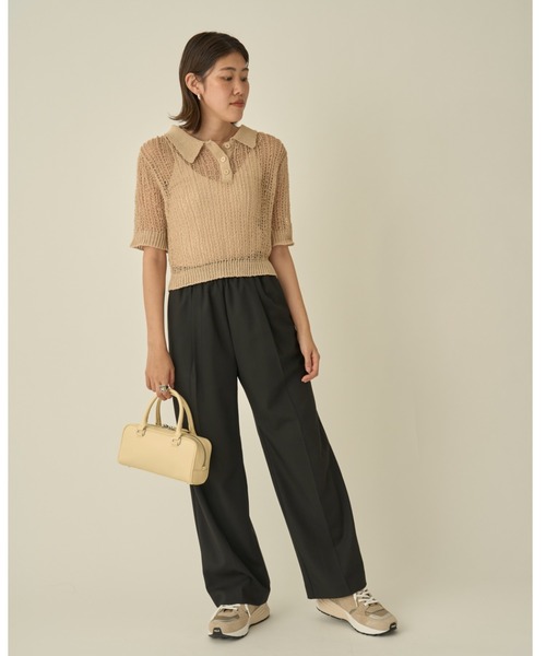 emmi（エミ）の「コードニットトップス（ニット/セーター・レディース・ライトベージュ/ブラック/ブラウン・FREE）」の17枚目の写真