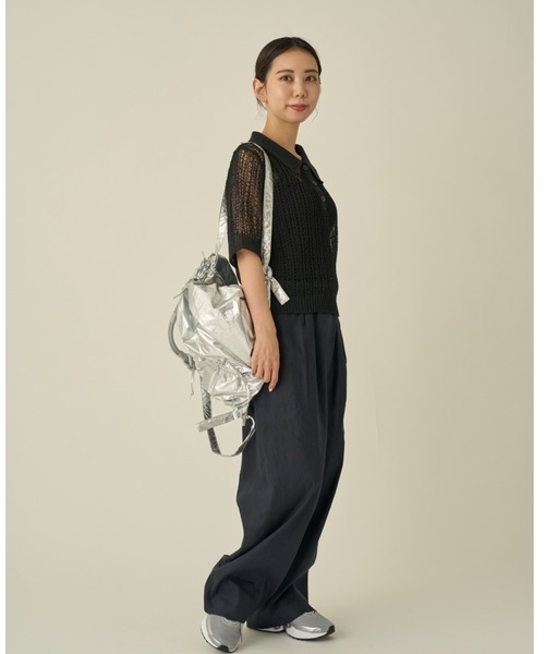 emmi（エミ）の「コードニットトップス（ニット/セーター・レディース・ライトベージュ/ブラック/ブラウン・FREE）」の12枚目の写真