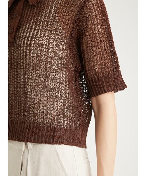 emmi（エミ）の「コードニットトップス（ニット/セーター・レディース・ライトベージュ/ブラック/ブラウン・FREE）」の7枚目の写真