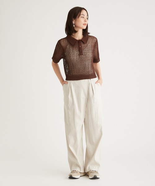 emmi（エミ）の「コードニットトップス（ニット/セーター・レディース・ライトベージュ/ブラック/ブラウン・FREE）」の8枚目の写真